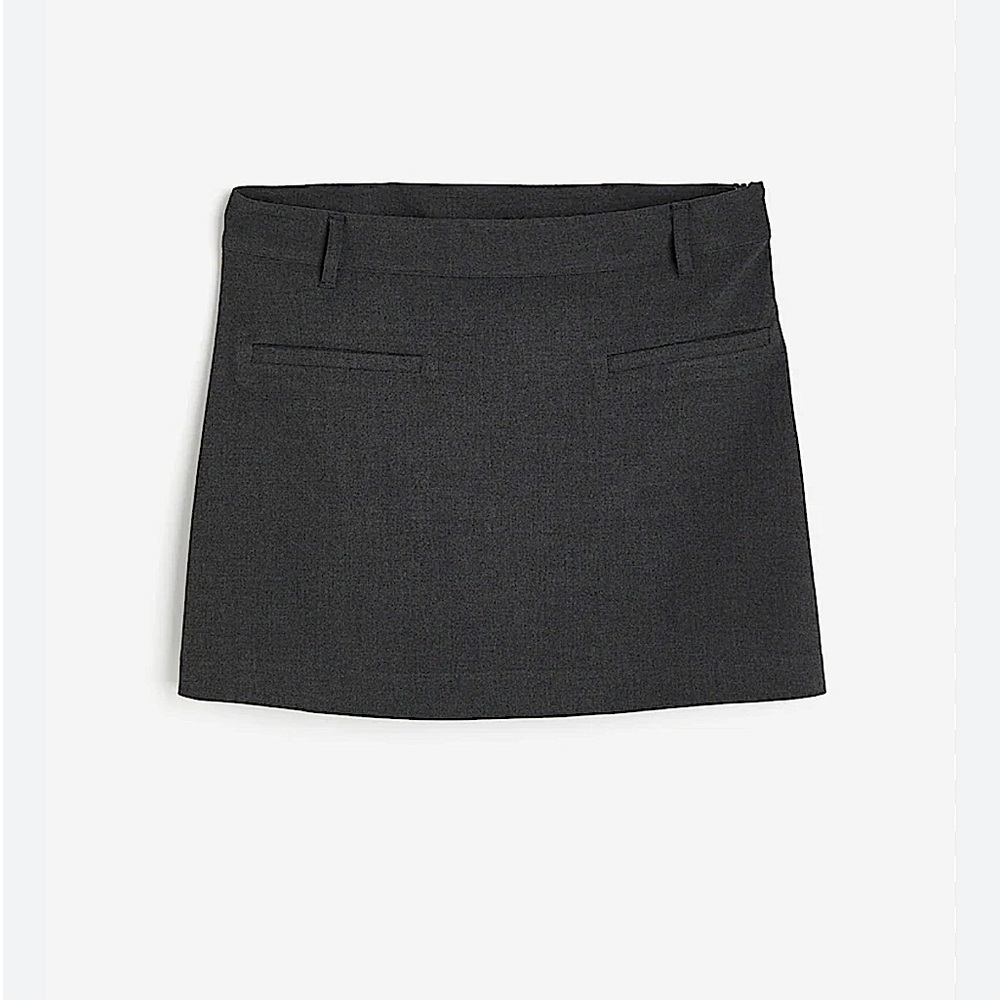 H&M | Dressy mini skirt in dark grey melange